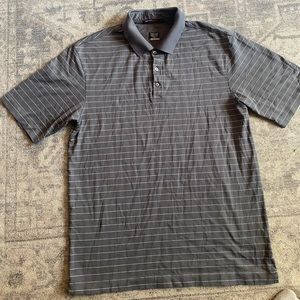 Tiger Woods Collection Golf Polo Shirt Nike Dri Fit Tiger Striped Gray Mens M